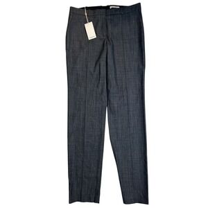 Hugo Boss  Blue Charcoal Wool Blend Tailored Dress Pants US 8  NWT